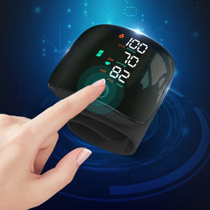 Wrist Blood Pressure Monitor with Voice Guidance – Track BP & Heart Rate at Home