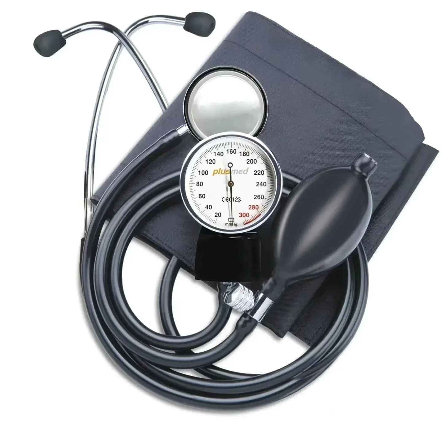 Manual Upper-Arm Blood Pressure Monitor — Aneroid Sphygmomanometer & Stethoscope Kit