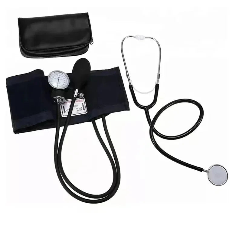 Manual Upper-Arm Blood Pressure Monitor — Aneroid Sphygmomanometer & Stethoscope Kit